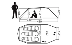 Nordisk Oppland 3 PU Trekkingzelt Für 3 Personen Dark Olive -Dometic || Outwell || High Peak Verkäufe 589723 4290999