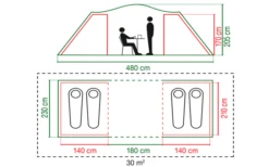 Coleman Spruce Falls 4 Tunnelzelt -Dometic || Outwell || High Peak Verkäufe 629239 4441127