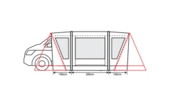 Outdoor Revolution Cayman Combo Air Vorzelt Low 180 Bis 210 Cm -Dometic || Outwell || High Peak Verkäufe 636903 4332455