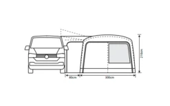Outdoor Revolution Cayman Combo Air Vorzelt Low 180 Bis 210 Cm -Dometic || Outwell || High Peak Verkäufe 636907 4332467