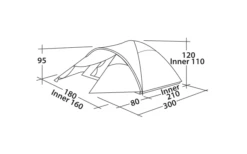 Easy Camp Quasar 300 Rustic Green Kuppelzelt Für 3 Personen -Dometic || Outwell || High Peak Verkäufe 782867 5175935