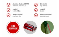 High Peak Kingfisher 2 Leichtgewichtiges Kuppelzelt 220 X 140 Cm -Dometic || Outwell || High Peak Verkäufe 803018 5244815