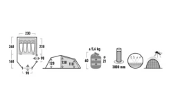 High Peak Zelt Goshawk 4 Tunnelzelt 13 High Peak Zelt Goshawk 4 Tunnelzelt -Dometic || Outwell || High Peak Verkäufe 803042 5244845